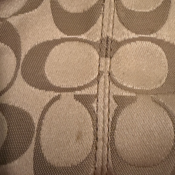 Coach Beige and Burgundy Wristlet - Picture 7 of 8